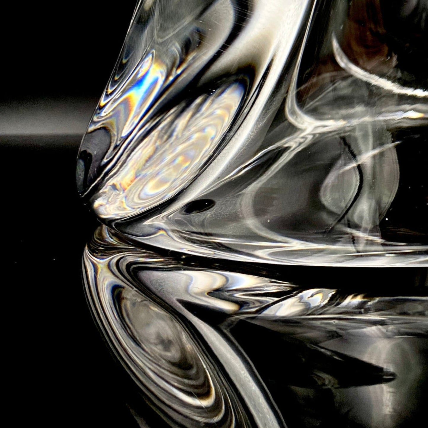 岩田 藤七 作 『玄』手吹き硝子クリスタル ワインクーラー、アイスボウル、晩年の最高傑作 大型作品  #74