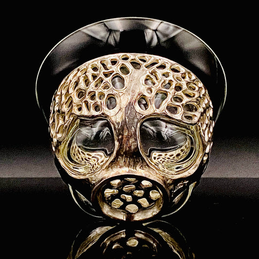 人間国宝 北村 眞一 最高傑作 蝋型鋳銀 吹込硝子 盃1点 #87