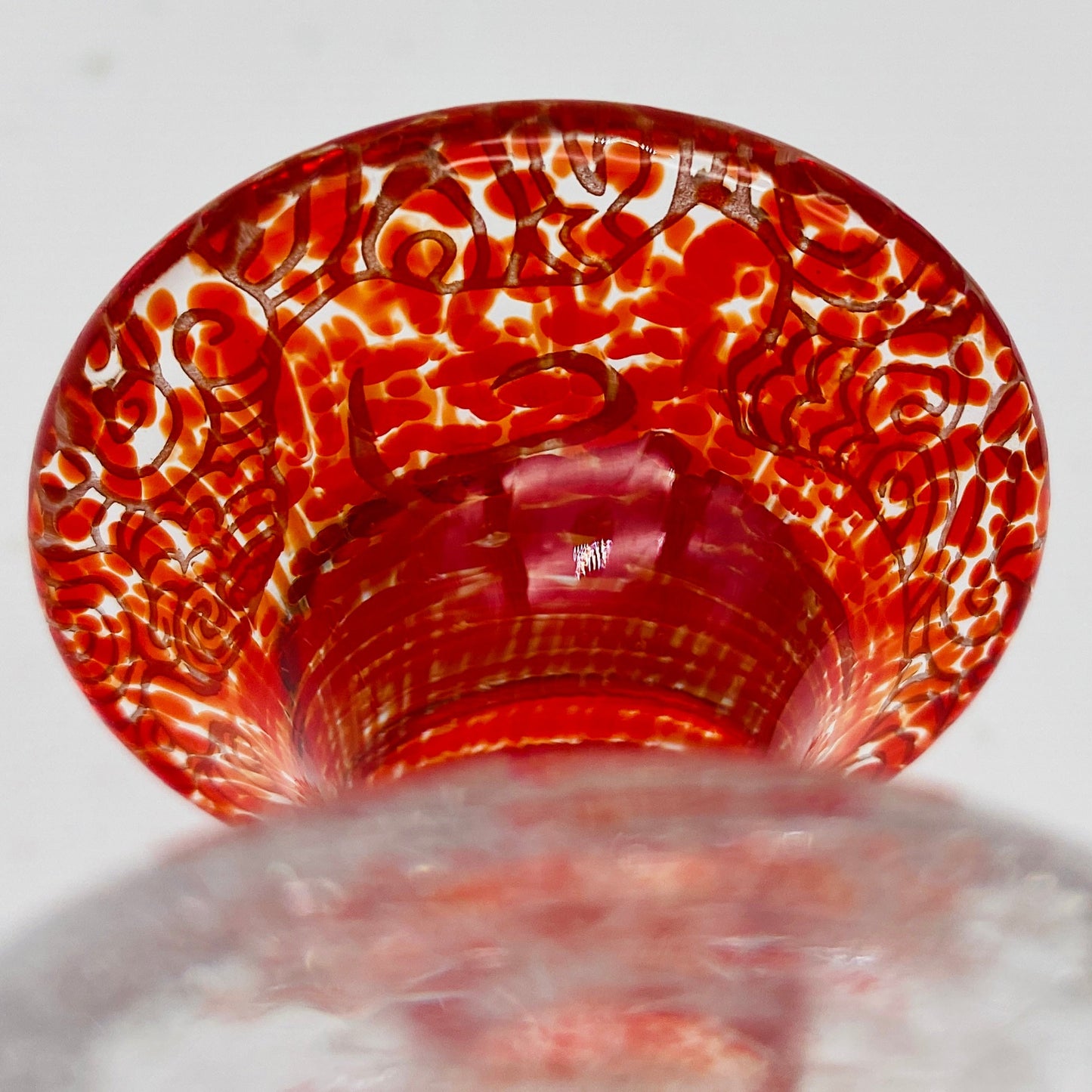 坂田 甚内(Jin)作 手吹き硝子 玻璃盃深甚紋グラス 2点セット #102