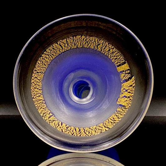 藤田 潤 作 手吹硝子 大振りぐい呑 人気作家の稀少な酒器作品