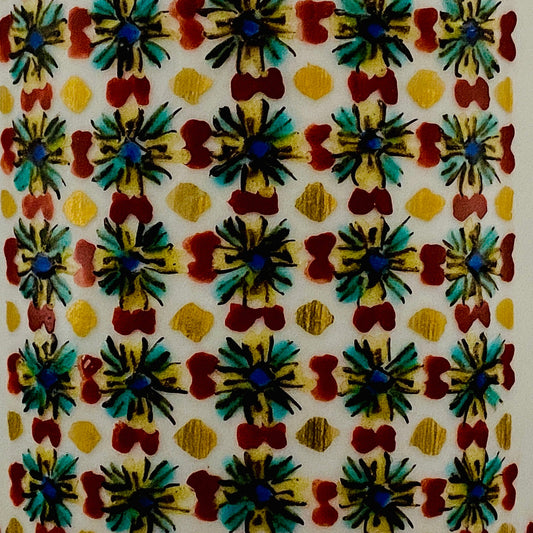 北出 星光(北出 勇)色絵金彩草花文 琥珀を照らす金の静寂 ロックグラス #173