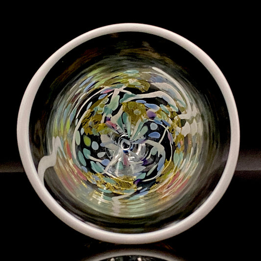 石井 康治 作 手吹き硝子 白硝子 海月 クラゲ #5