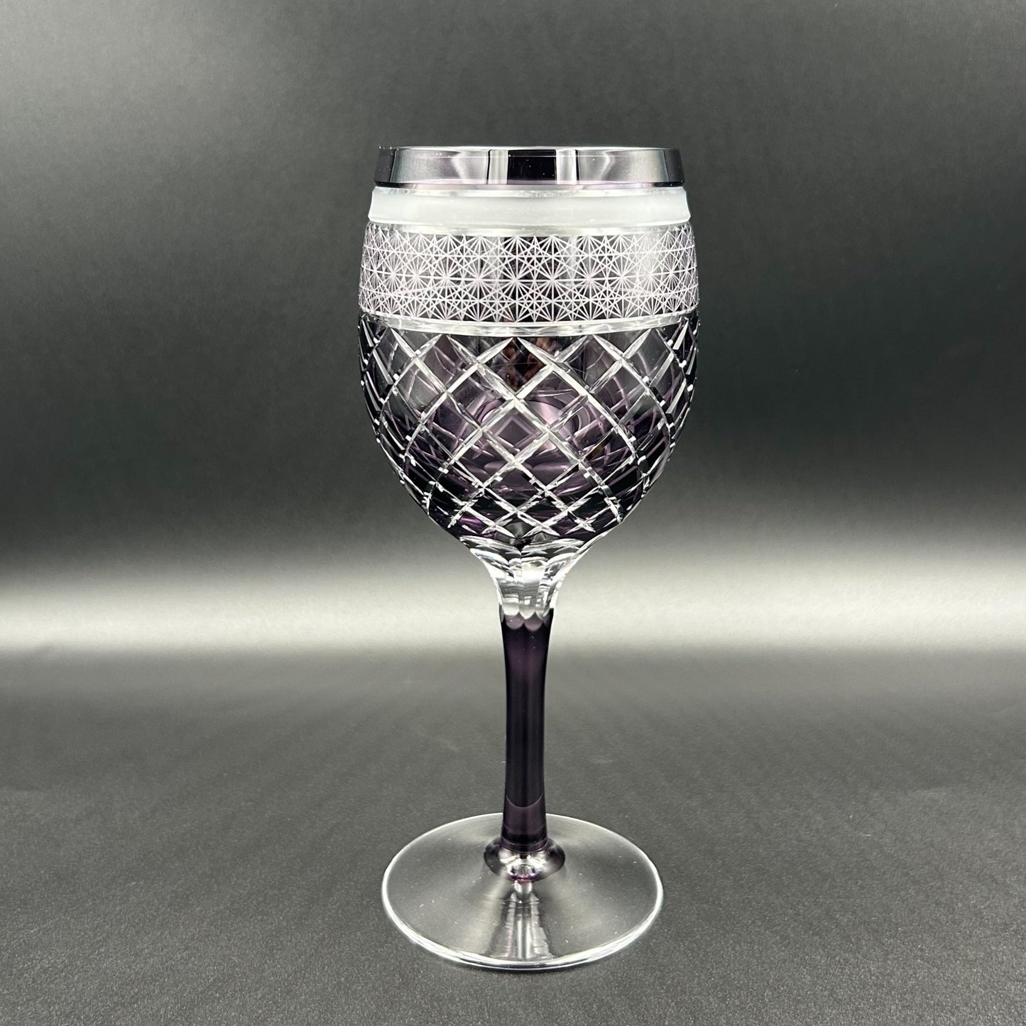 熊倉 隆一 作 華硝流 工芸硝子 江戸切子 ワイングラス #22