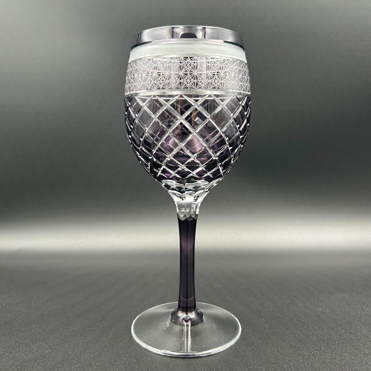 熊倉 隆一 作 華硝流 工芸硝子 江戸切子 ワイングラス #22