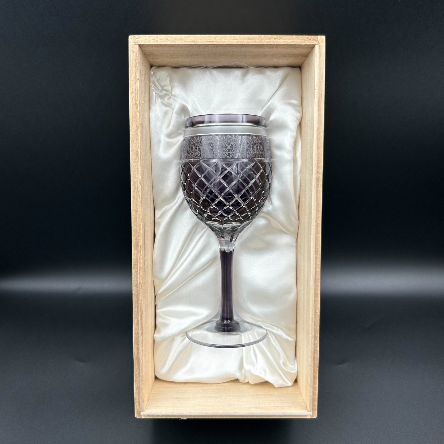 熊倉 隆一 作 華硝流 工芸硝子 江戸切子 ワイングラス #22