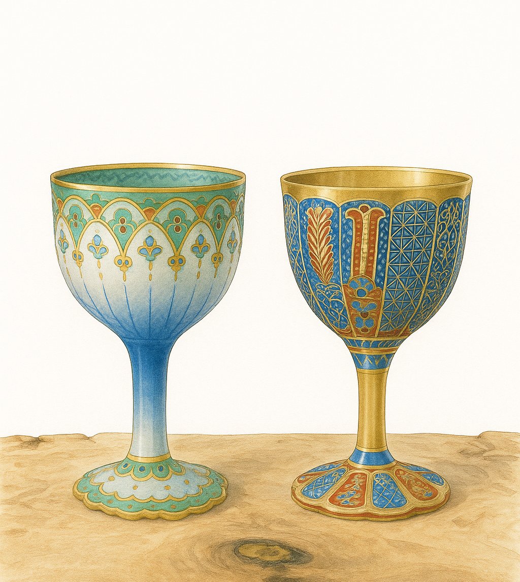 希少品シャペングラス1客　1900年制作　ハンス　クリスチアンセン作品 希少品シャペングラス1客 1900年制作 ハンス クリスチアンセン作品