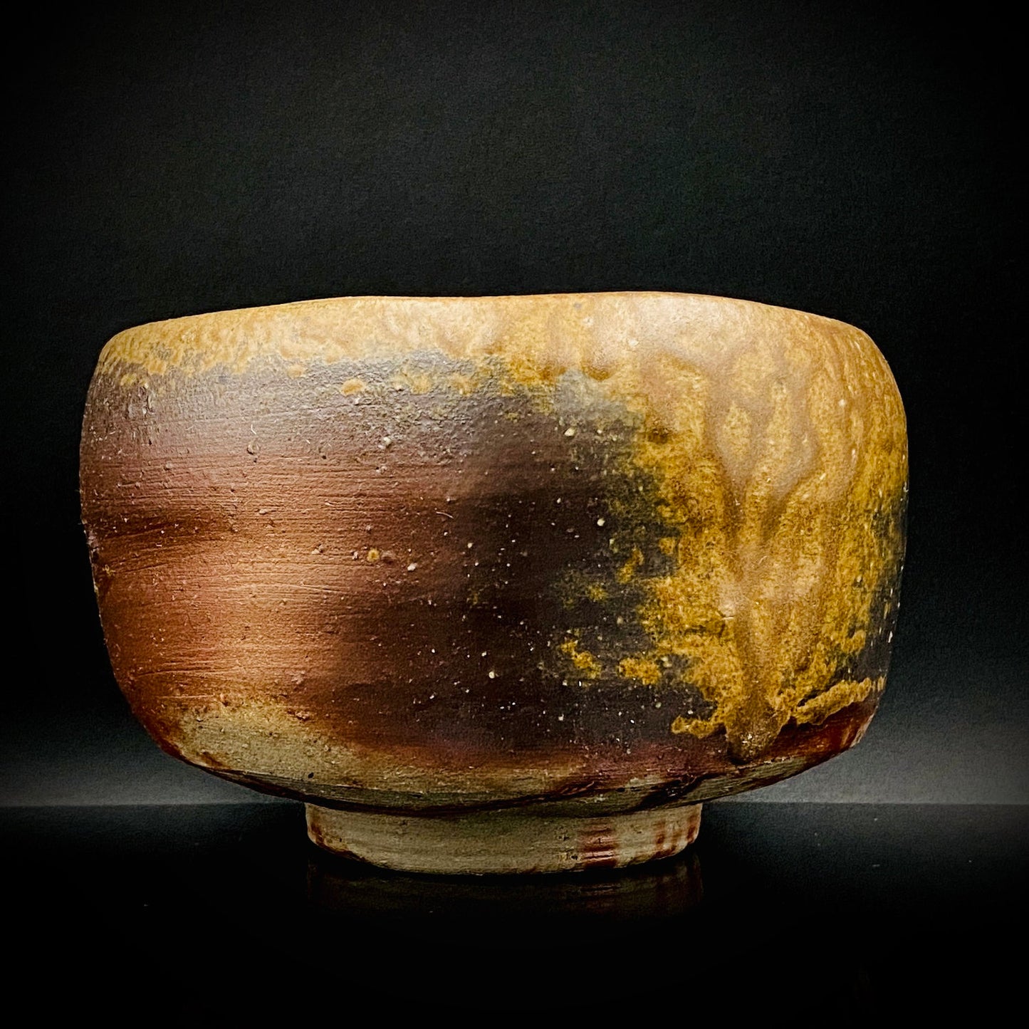 法兰克福艺术博物馆收藏作家 高原昌治（Takahara Shoji）作 备前烧 窑变胡麻灰被绯襷茶碗 师从两位重要无形文化财保持者作品 洋酒杯 威士忌杯 #329