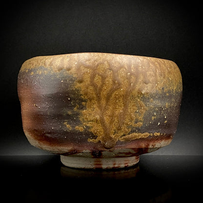 法兰克福艺术博物馆收藏作家 高原昌治（Takahara Shoji）作 备前烧 窑变胡麻灰被绯襷茶碗 师从两位重要无形文化财保持者作品 洋酒杯 威士忌杯 #329