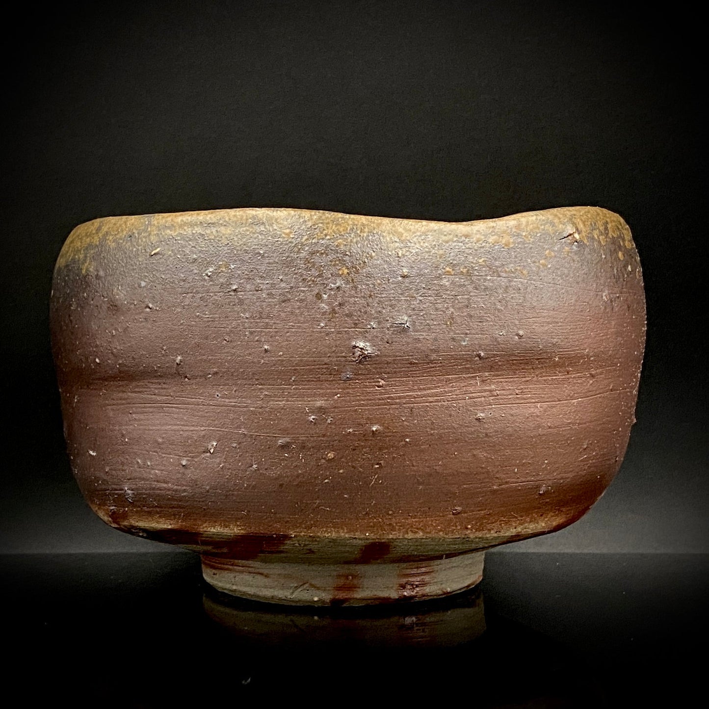 法兰克福艺术博物馆收藏作家 高原昌治（Takahara Shoji）作 备前烧 窑变胡麻灰被绯襷茶碗 师从两位重要无形文化财保持者作品 洋酒杯 威士忌杯 #329