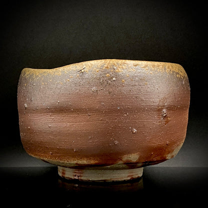 法兰克福艺术博物馆收藏作家 高原昌治（Takahara Shoji）作 备前烧 窑变胡麻灰被绯襷茶碗 师从两位重要无形文化财保持者作品 洋酒杯 威士忌杯 #329