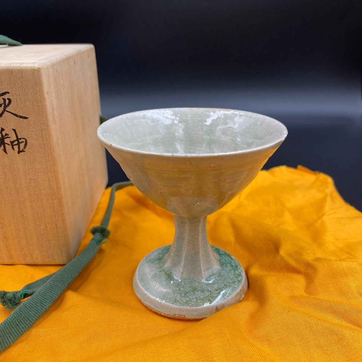 櫻井良枝作 灰釉馬上杯 陶器グラス #2