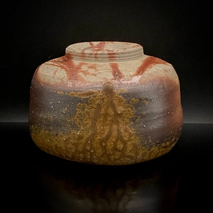 法兰克福艺术博物馆收藏作家 高原昌治（Takahara Shoji）作 备前烧 窑变胡麻灰被绯襷茶碗 师从两位重要无形文化财保持者作品 洋酒杯 威士忌杯 #329