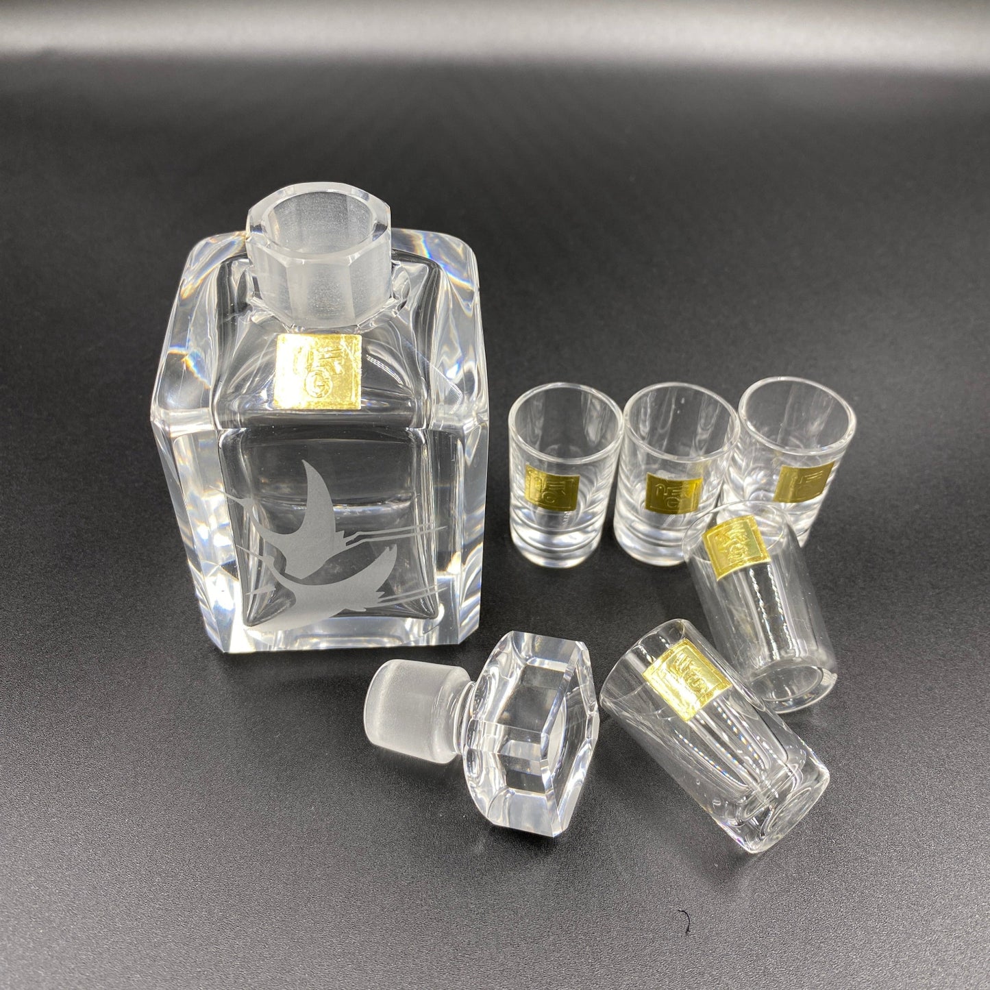 Kagami Crystal 50周年纪念醒酒器和小酒杯 5件套 #7