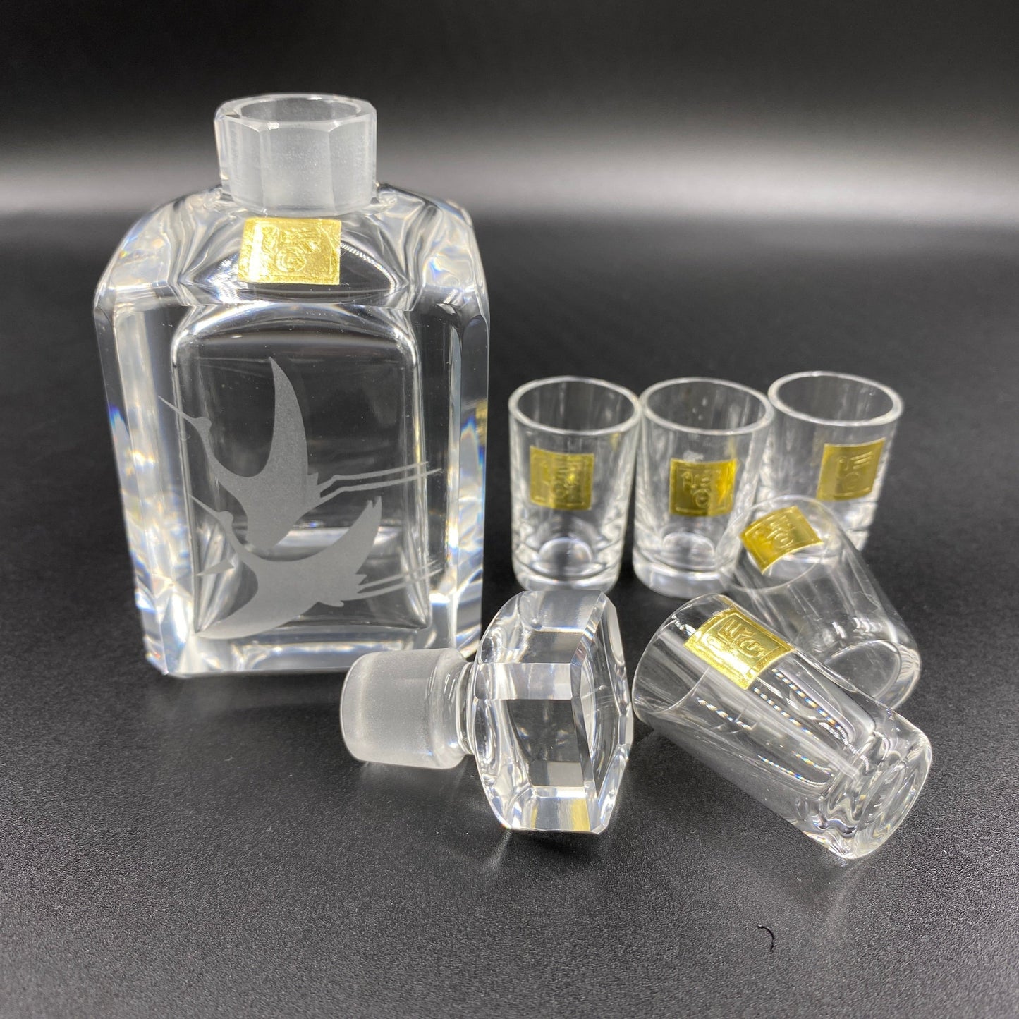 Kagami Crystal 50周年纪念醒酒器和小酒杯 5件套 #7