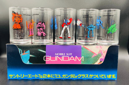 サントリー エード 初代ガンダムモビルスーツ グラス ５点セット 箱ダメージ少 #11