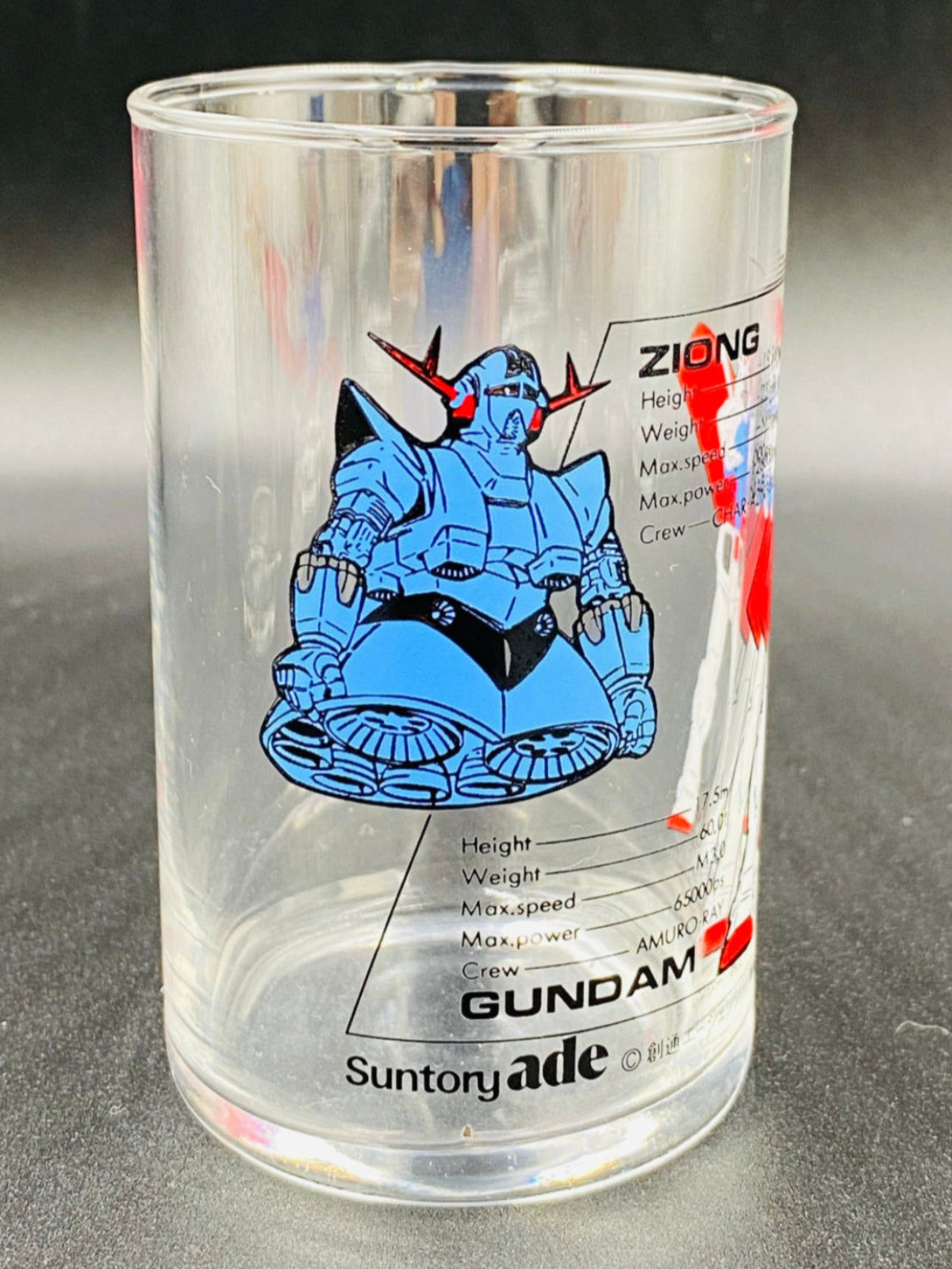 Suntory Ade First Generation Gundam Mobile Suit Glass 5-piece set Box Damage Warning #12