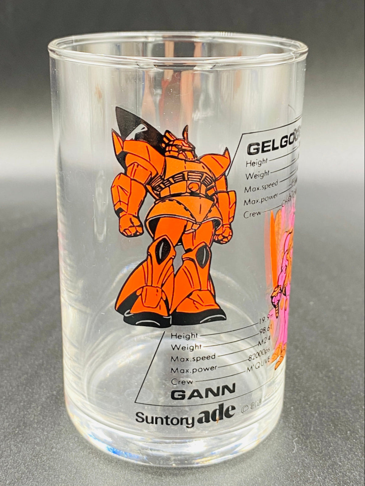 Suntory Ade First Generation Gundam Mobile Suit Glass 5-piece set Box Damage Warning #12