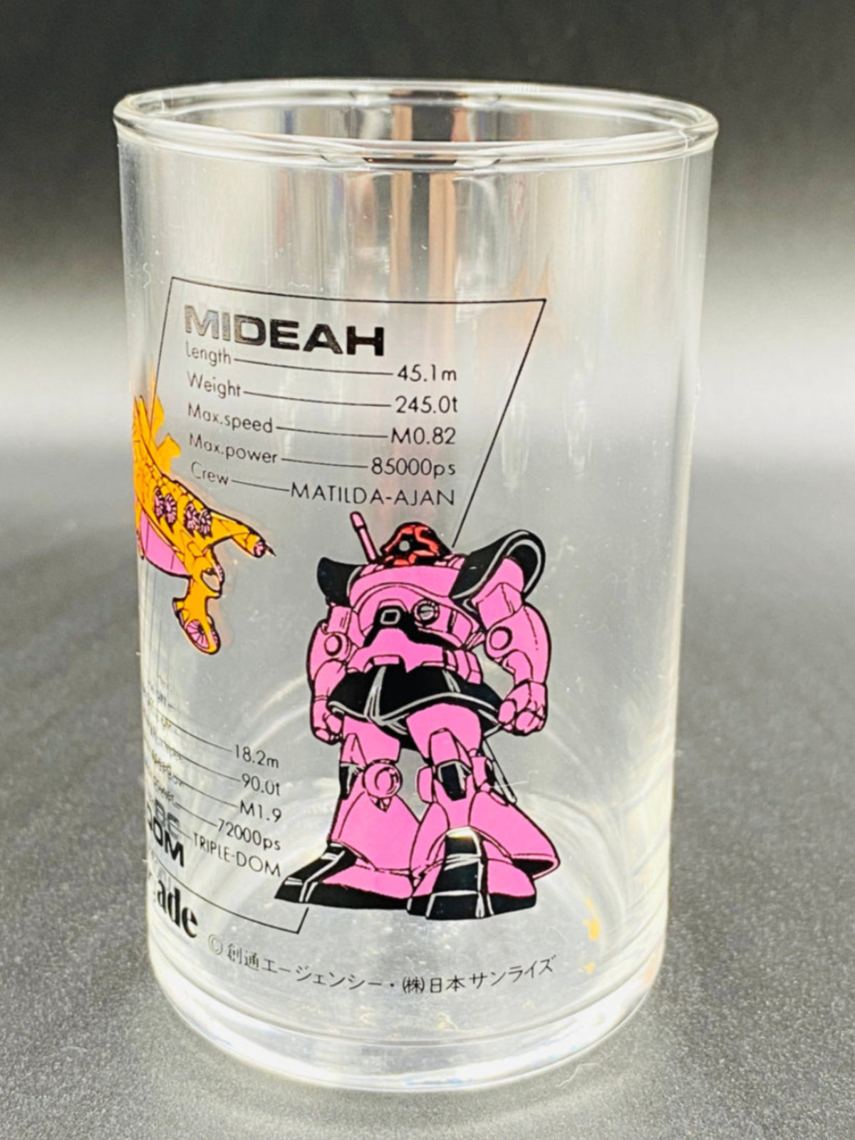 Suntory Ade First Generation Gundam Mobile Suit Glass 5-piece set Box Damage Warning #12