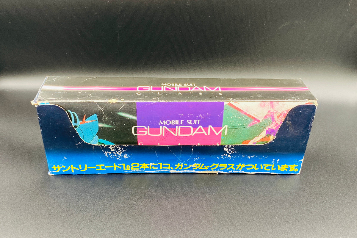 Suntory Ade First Generation Gundam Mobile Suit Glass 5-piece set Box Damage Warning #12