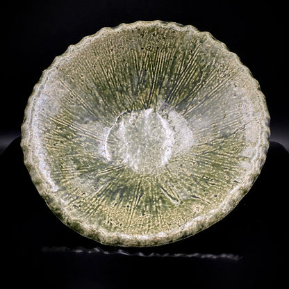 東京国立近代美術館収蔵作家 走泥社同人 熊倉 順吉 作 織部釉鉢 ブリュッセル万博グランプリ受賞巨匠  #338
