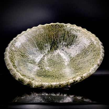 東京国立近代美術館収蔵作家 走泥社同人 熊倉 順吉 作 織部釉鉢 ブリュッセル万博グランプリ受賞巨匠  #338