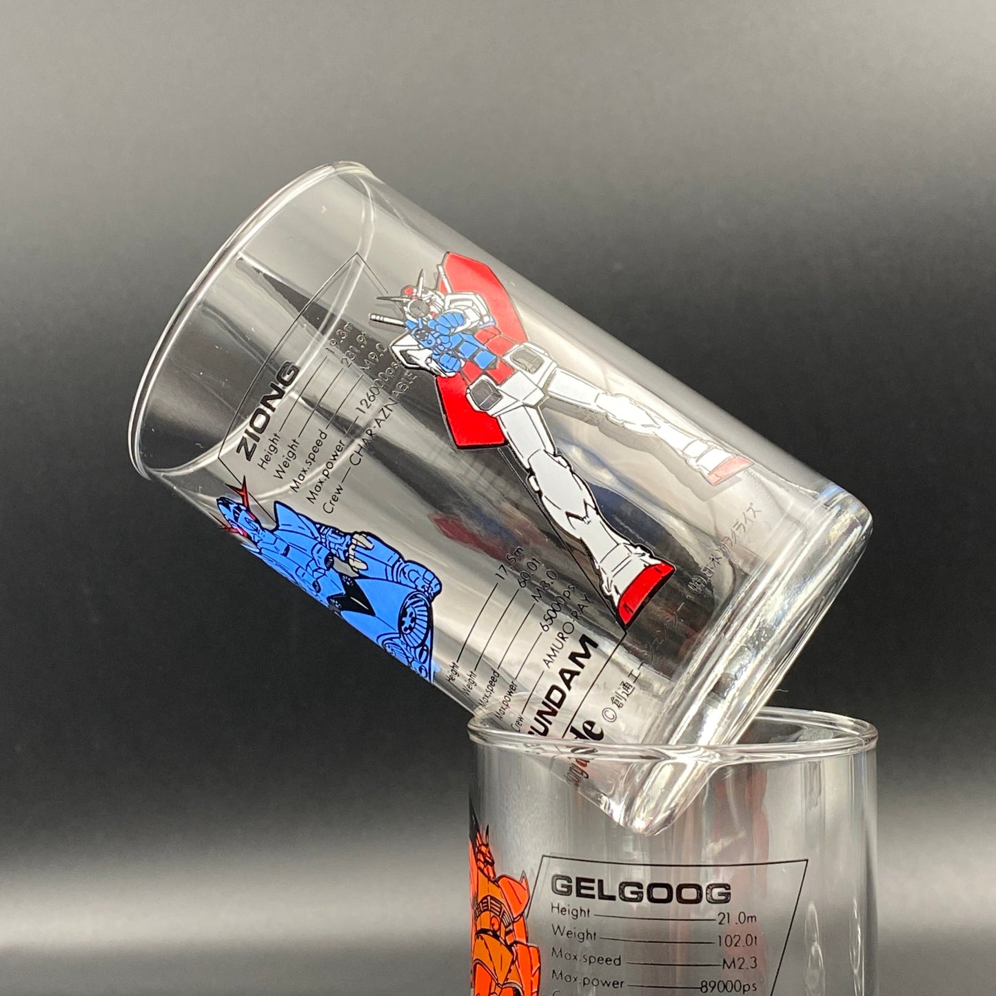 Suntory Ade First Generation Gundam Mobile Suit Glass 5-piece set Box Damage Warning #12