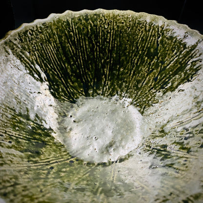 東京国立近代美術館収蔵作家 走泥社同人 熊倉 順吉 作 織部釉鉢 ブリュッセル万博グランプリ受賞巨匠  #338