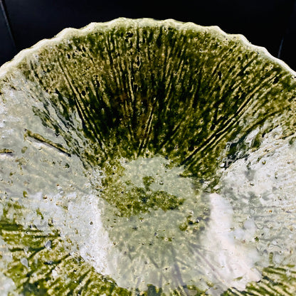 東京国立近代美術館収蔵作家 走泥社同人 熊倉 順吉 作 織部釉鉢 ブリュッセル万博グランプリ受賞巨匠  #338