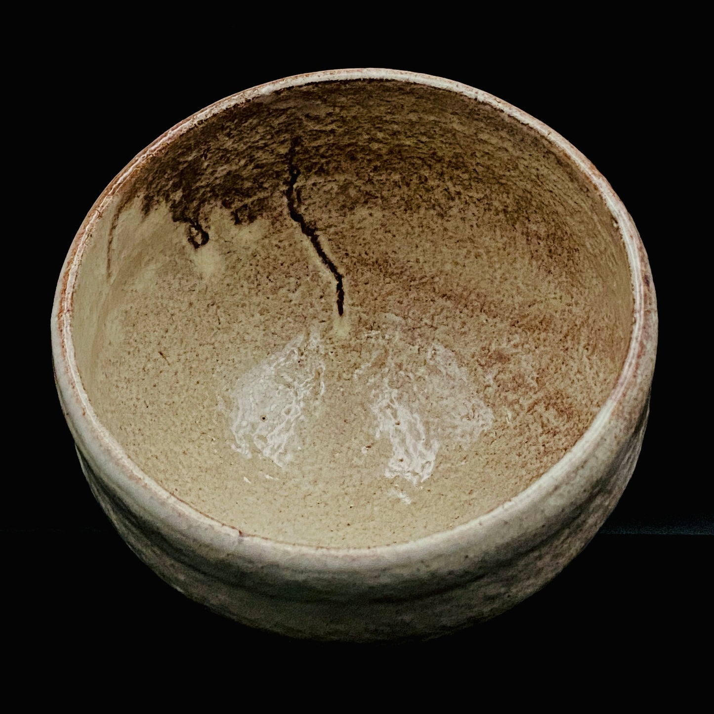 玉隆山吉田萩苑（Shuen Yoshida）直传弟子 永久胜斎（Nagahisa Shosai）作 萩烧 割高台白萩柿彩茶碗 《祝古希贺》 三连式登窑陶胜庵 洋酒杯 威士忌杯 #333