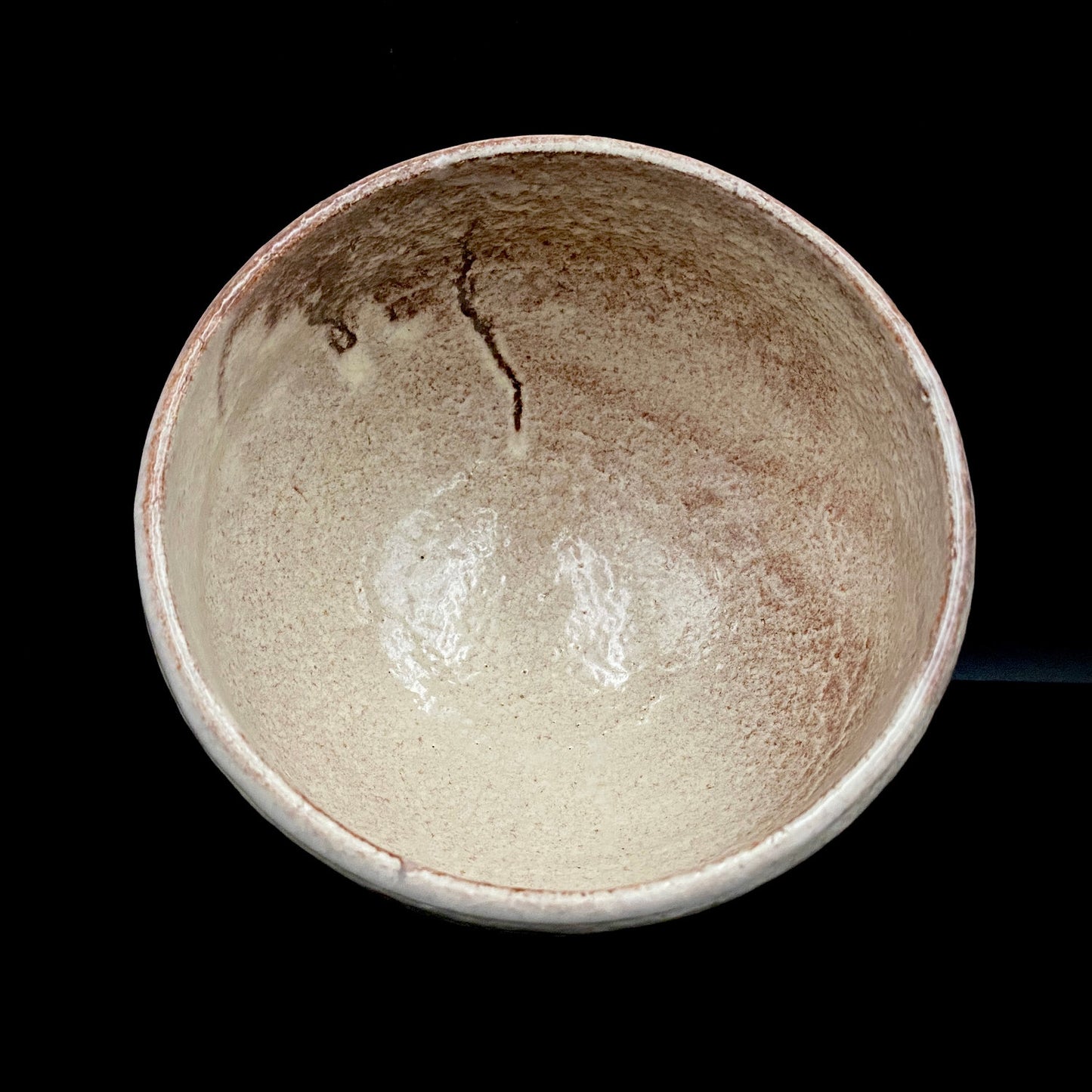玉隆山吉田萩苑（Shuen Yoshida）直传弟子 永久胜斎（Nagahisa Shosai）作 萩烧 割高台白萩柿彩茶碗 《祝古希贺》 三连式登窑陶胜庵 洋酒杯 威士忌杯 #333