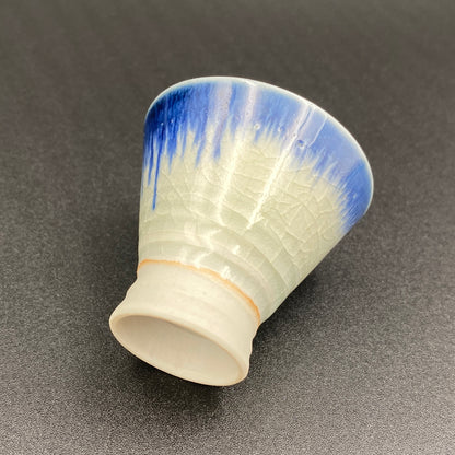 良高作 幸巳の盃 雨降り文 陶器グラス ショットグラス #13