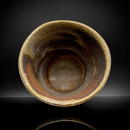 風来窯二代目 備前焼作家 森 大雅 作 無釉焼締窯変自由杯 酒器 ぐい呑み ロックグラス #322