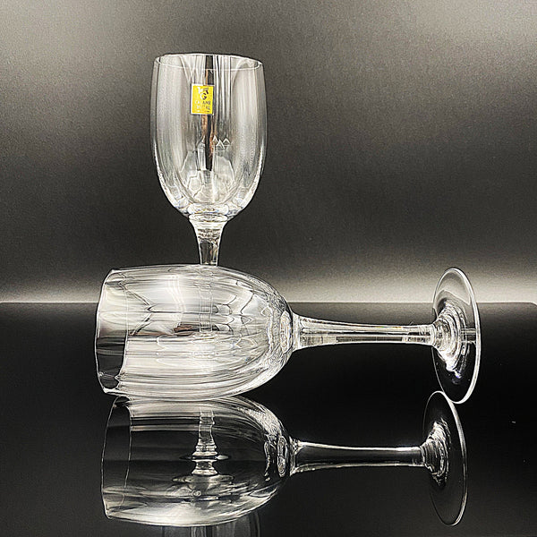 Kagami Crystal (カガミクリスタル) Burgundy Wine Glasses, Tulip Shape, Set of 2,