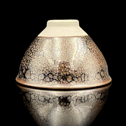 金沢市文化活動賞受賞作家 北陶窯 飯田 雪峰 作 油滴天目釉盃 ショットグラス #288