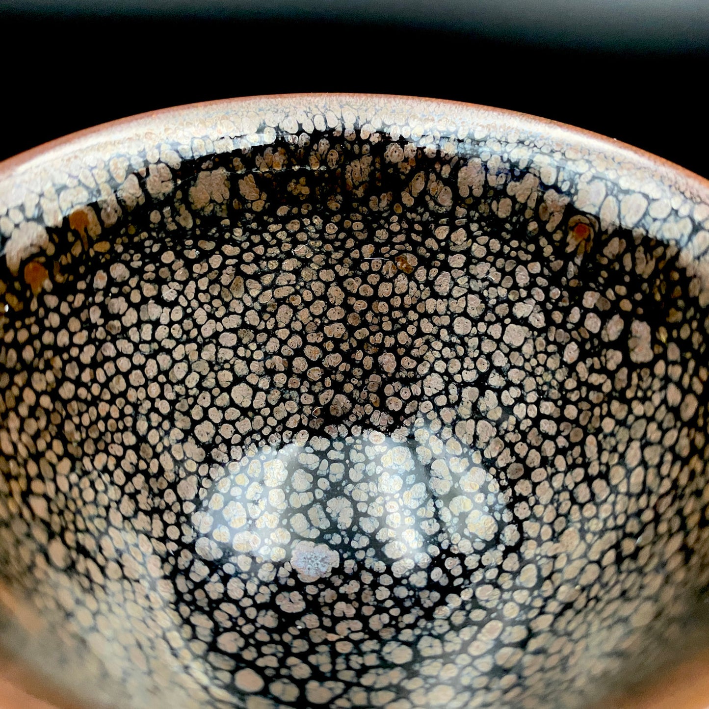 金沢市文化活動賞受賞作家 北陶窯 飯田 雪峰 作 油滴天目釉盃 ショットグラス #288