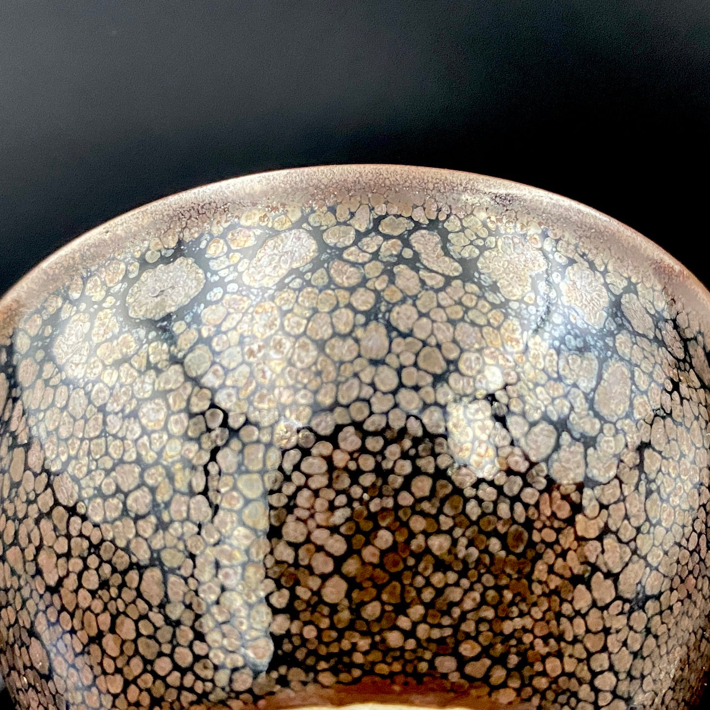 金沢市文化活動賞受賞作家 北陶窯 飯田 雪峰 作 油滴天目釉盃 ショットグラス #288