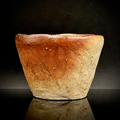 備前焼伝統工芸士 寒風穴窯 築窯作品 小林 秀二 作 無釉焼締緋色備前酒杯 和の洋酒杯 #350