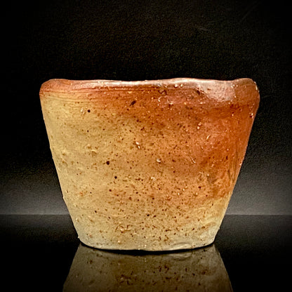 備前焼伝統工芸士 寒風穴窯 築窯作品 小林 秀二 作 無釉焼締緋色備前酒杯 和の洋酒杯 #350