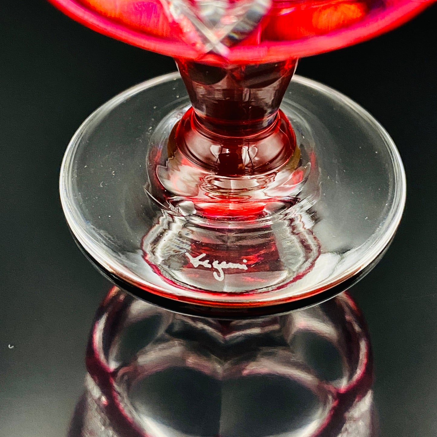 カガミクリスタル 江戸切子 ペア懐石盃 テイスティンググラス ２点セット #24