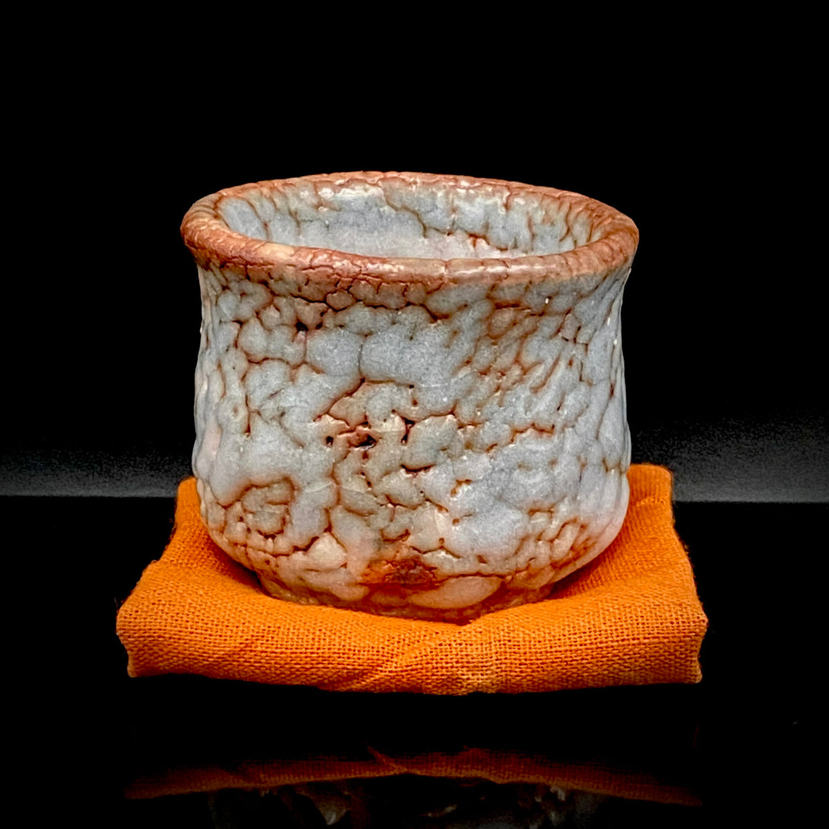 土岐市指定無形文化財保持者 皇室献上窯 陽山窯 水野 澤三 作 鼠志野ぐい呑 和のショットグラス #353