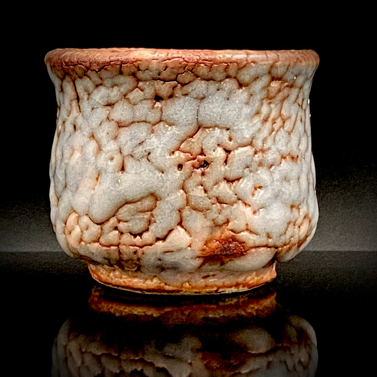 土岐市指定無形文化財保持者 皇室献上窯 陽山窯 水野 澤三 作 鼠志野ぐい呑 和のショットグラス #353