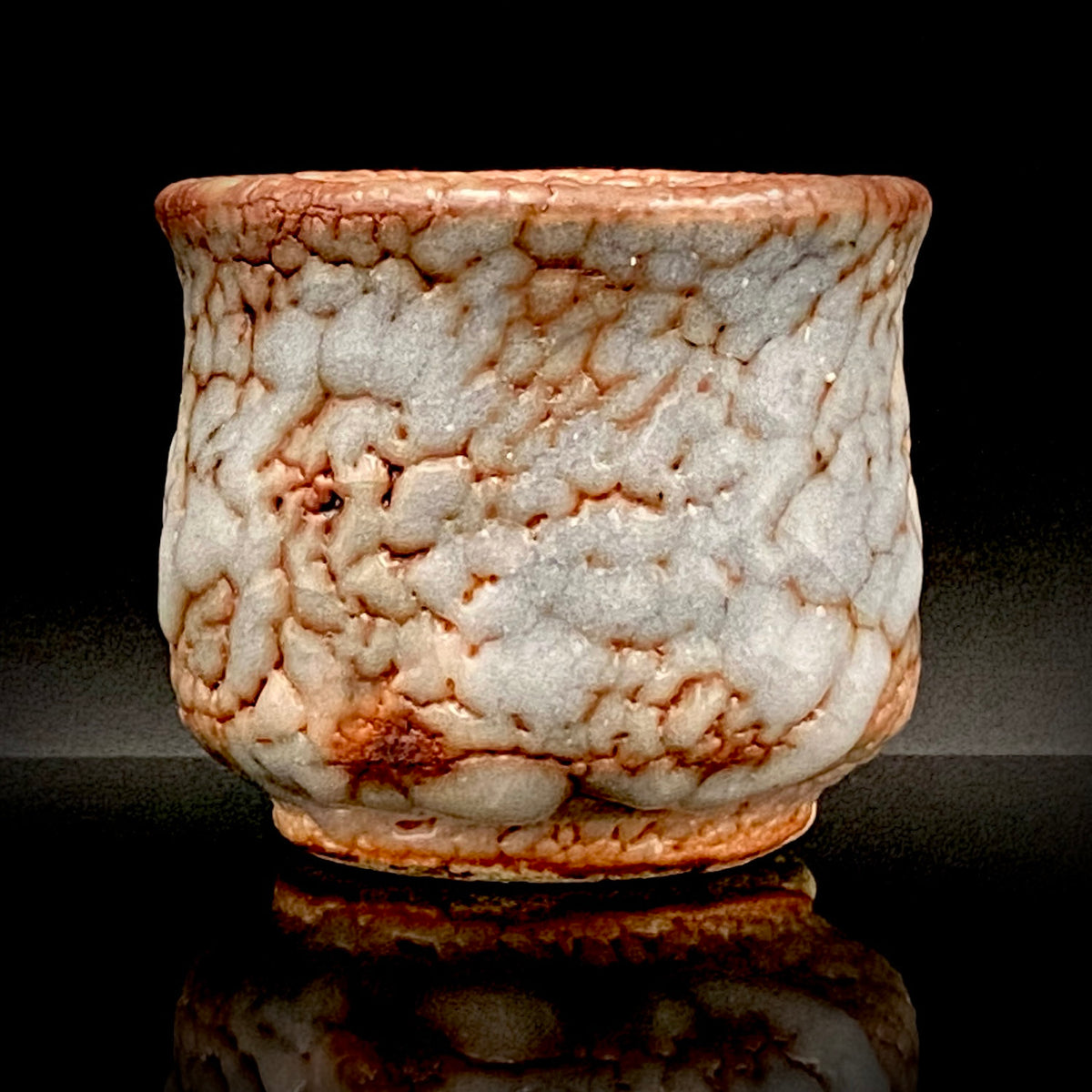 土岐市指定無形文化財保持者 皇室献上窯 陽山窯 水野 澤三 作 鼠志野ぐい呑 和のショットグラス #353