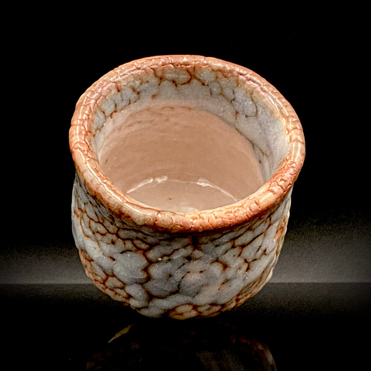 土岐市指定無形文化財保持者 皇室献上窯 陽山窯 水野 澤三 作 鼠志野ぐい呑 和のショットグラス #353