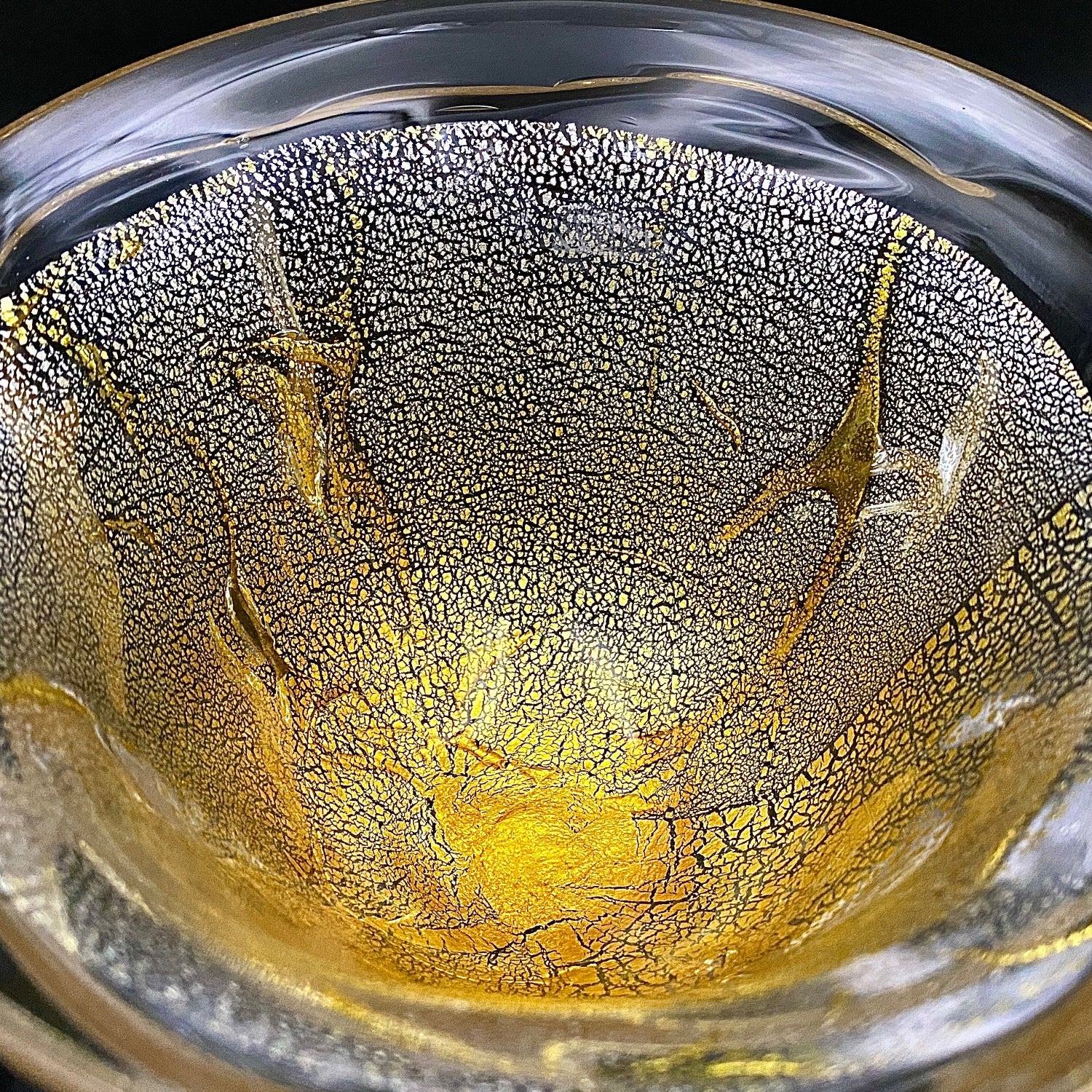 壹谷 旭 作 手吹き硝子 アイスボウル（Ice Bowl） 氷カップ 金銀彩 #34