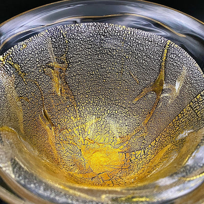 壹谷 旭 作 手吹き硝子 アイスボウル（Ice Bowl） 氷カップ 金銀彩 #34