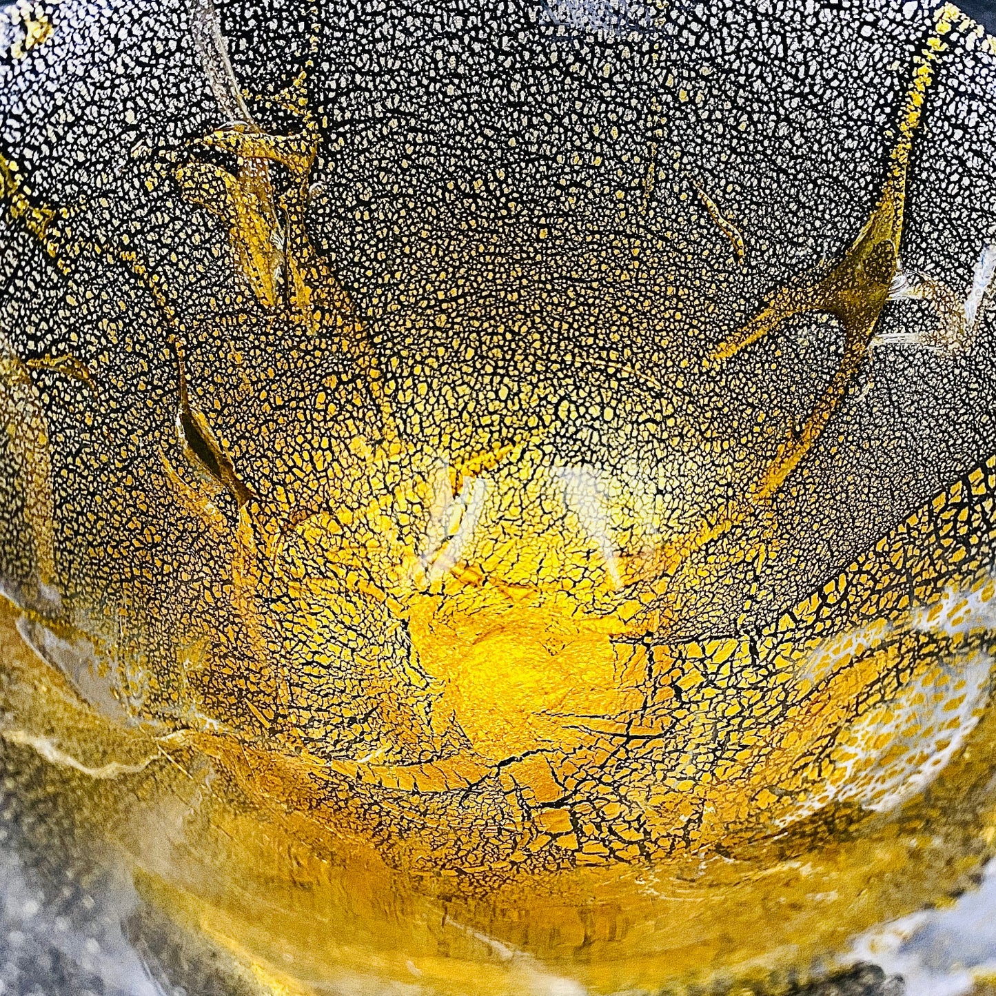 壹谷 旭 作 手吹き硝子 アイスボウル（Ice Bowl） 氷カップ 金銀彩 #34