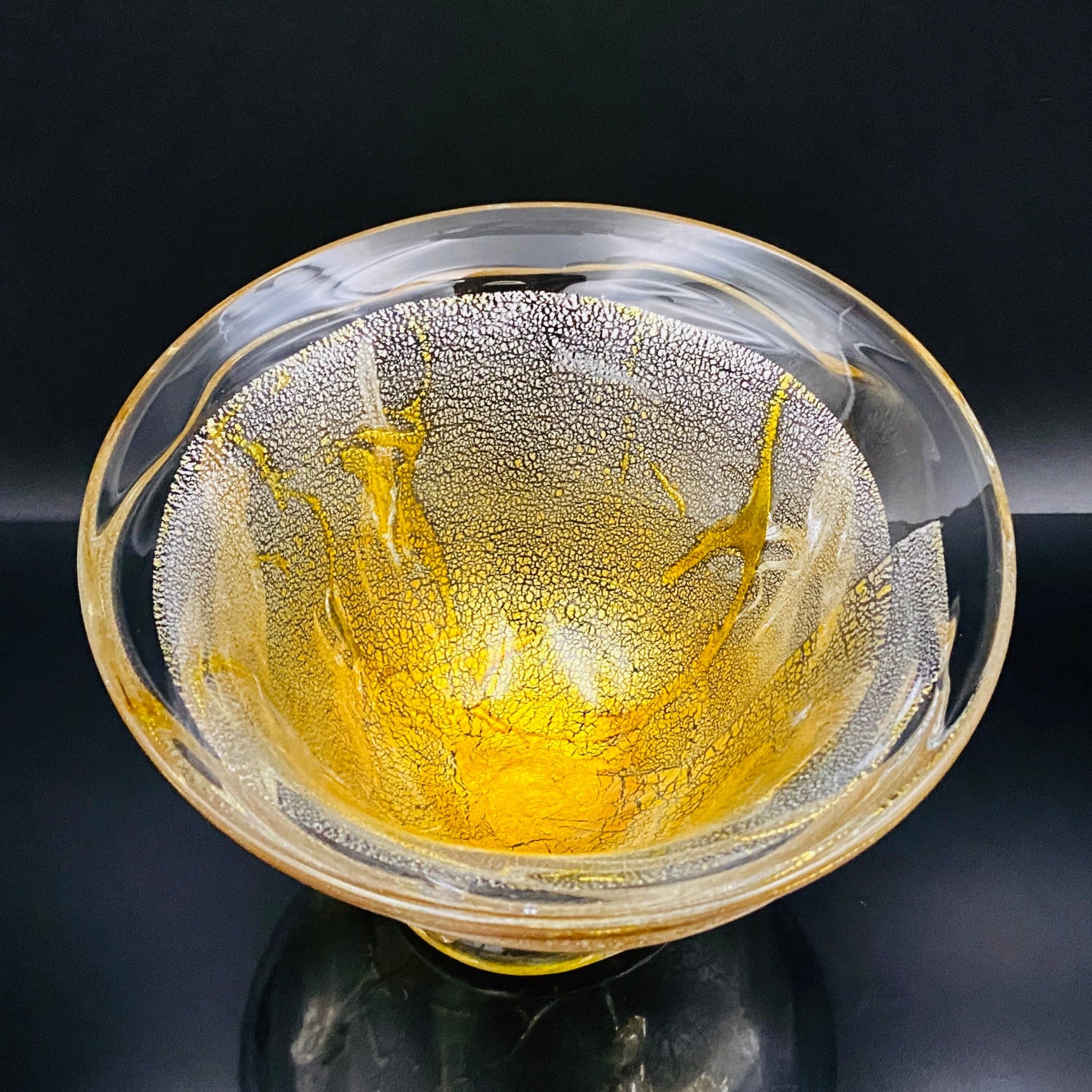 壹谷 旭 作 手吹き硝子 アイスボウル（Ice Bowl） 氷カップ 金銀彩 #34