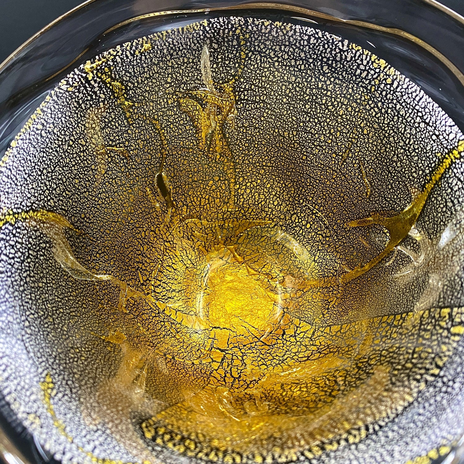 壹谷 旭 作 手吹き硝子 アイスボウル（Ice Bowl） 氷カップ 金銀彩 #34