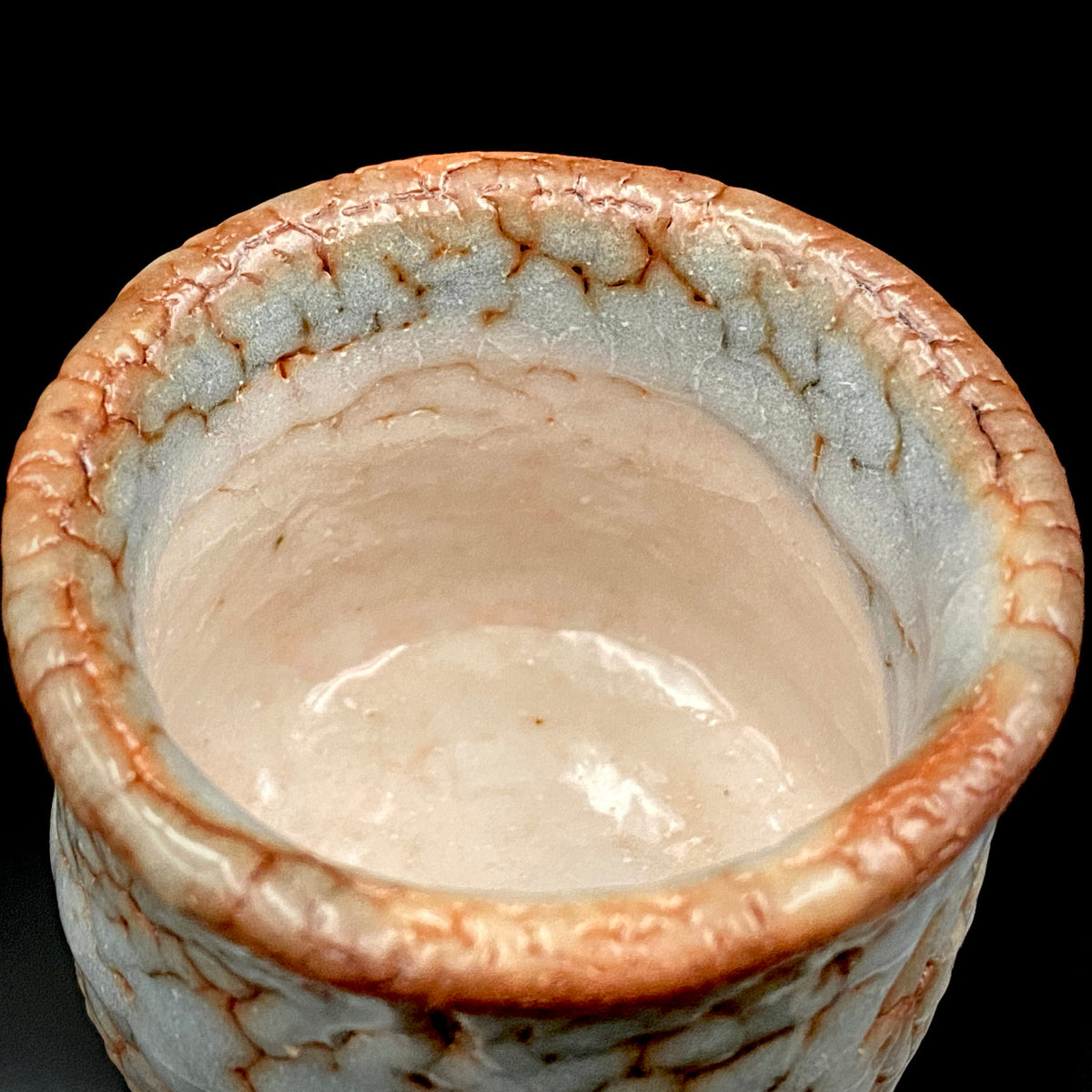 土岐市指定無形文化財保持者 皇室献上窯 陽山窯 水野 澤三 作 鼠志野ぐい呑 和のショットグラス #353
