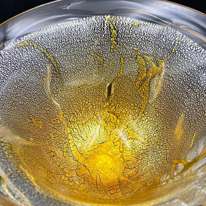 壹谷 旭 作 手吹き硝子 アイスボウル（Ice Bowl） 氷カップ 金銀彩 #34